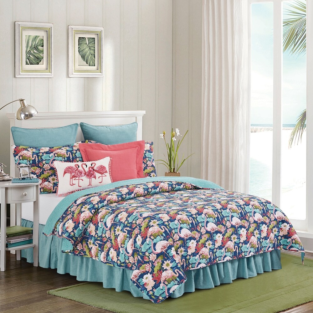 Flamingo Lagoon Full/Queen Quilt Set