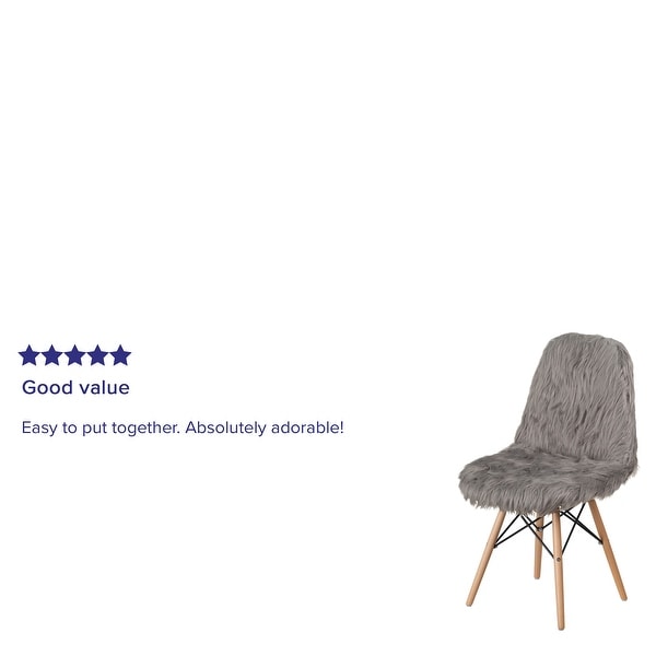 4Pk Shaggy Dog Accent Chair - Dorm Chair
