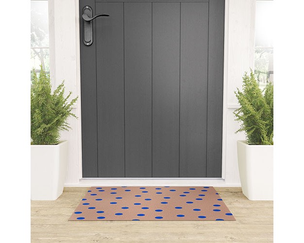 Garima Dhawan Vintage Dots Looped Vinyl Welcome Mat Society6