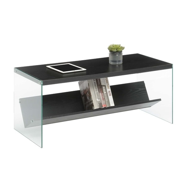 SoHo Coffee Table with Shelf， Black