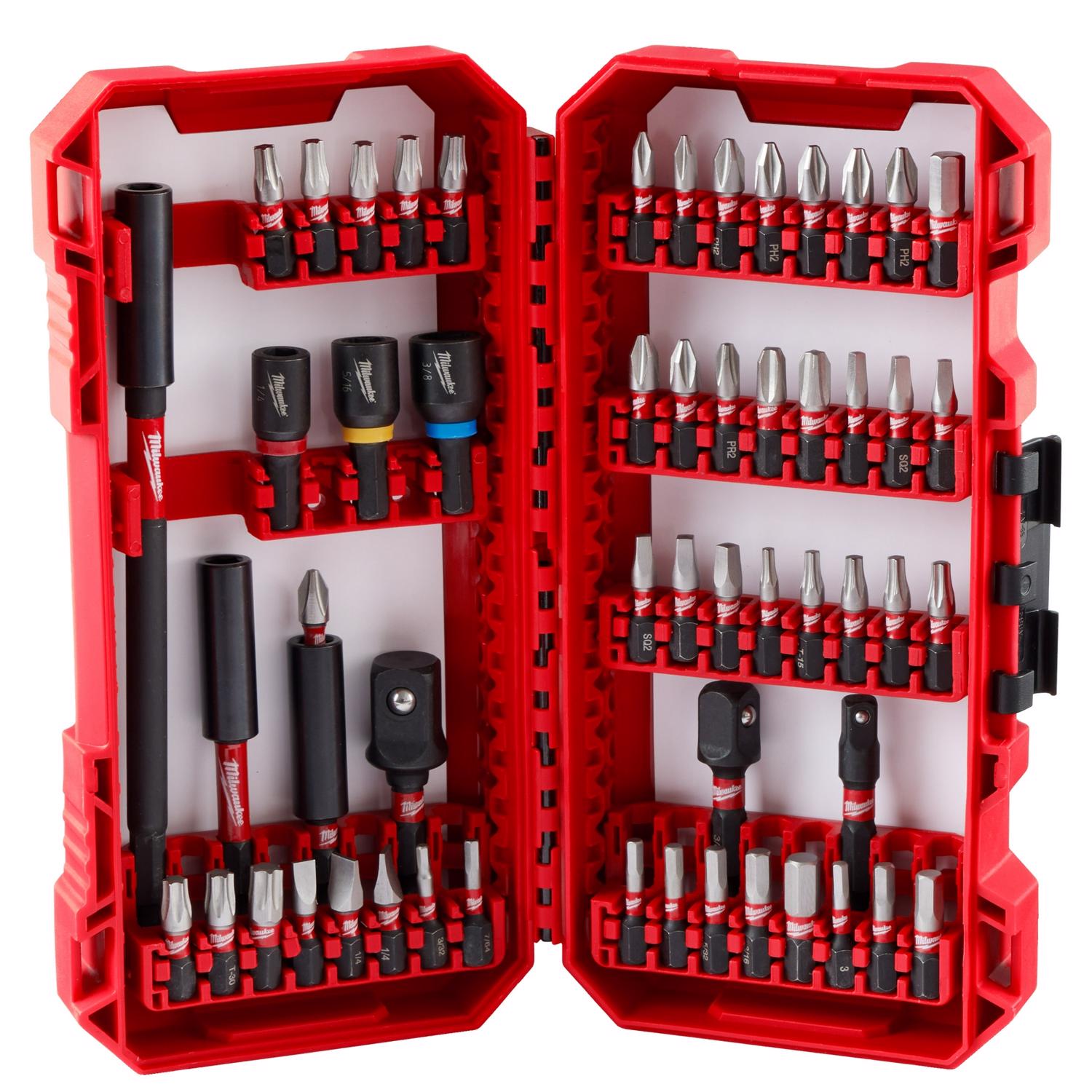 MW Tool SHOCKWAVE Assorted Driver Bit Set Alloy Steel 55 pc