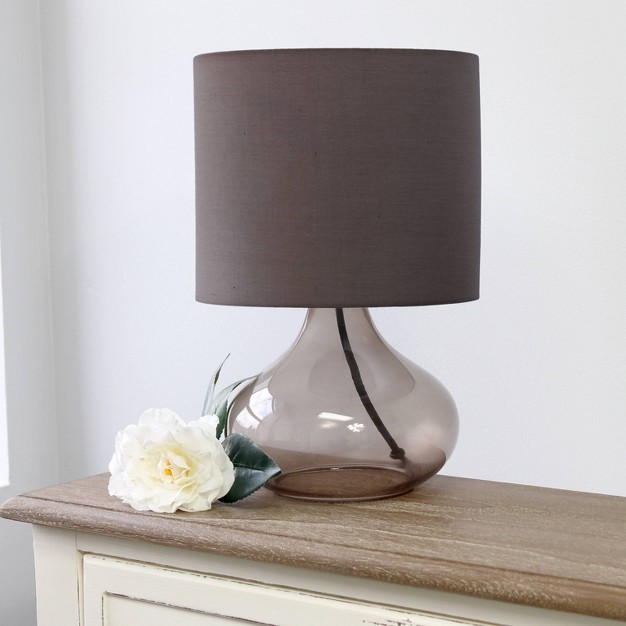 Glass Raindrop Table Lamp With Fabric Shade Simple Designs