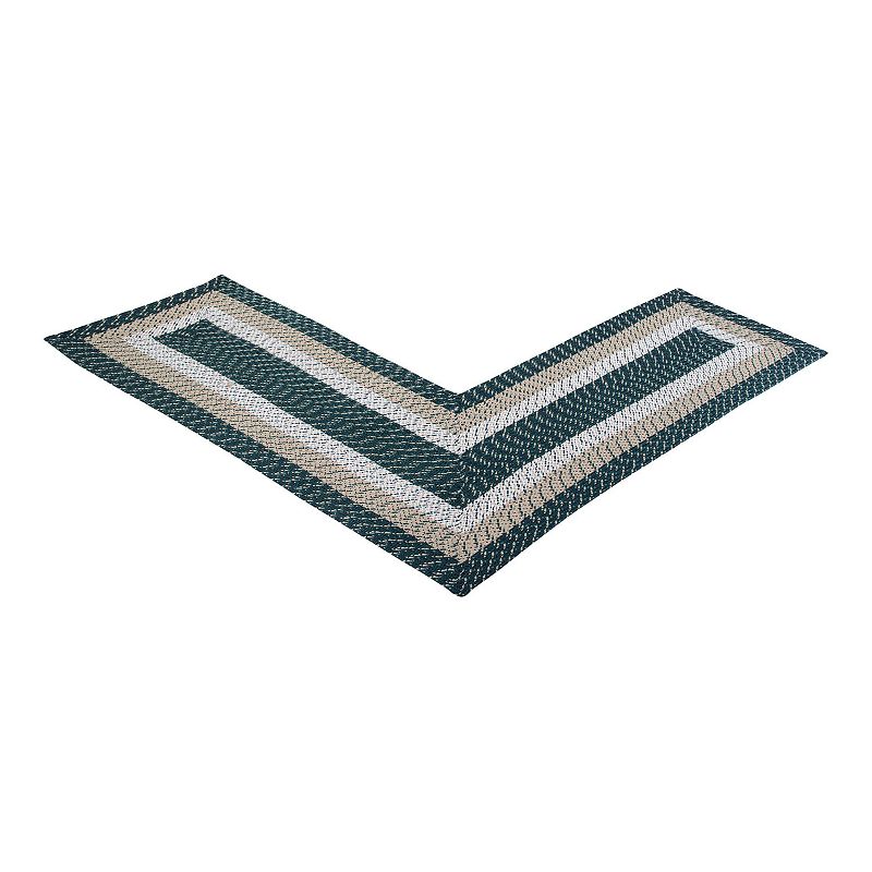 Better Trends Country Braid Striped L-Shape Rug