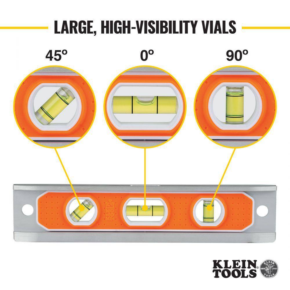 Klein Tools 9 in. Aluminum Torpedo Level and Folding Utility Knife Tool Set 23KIT