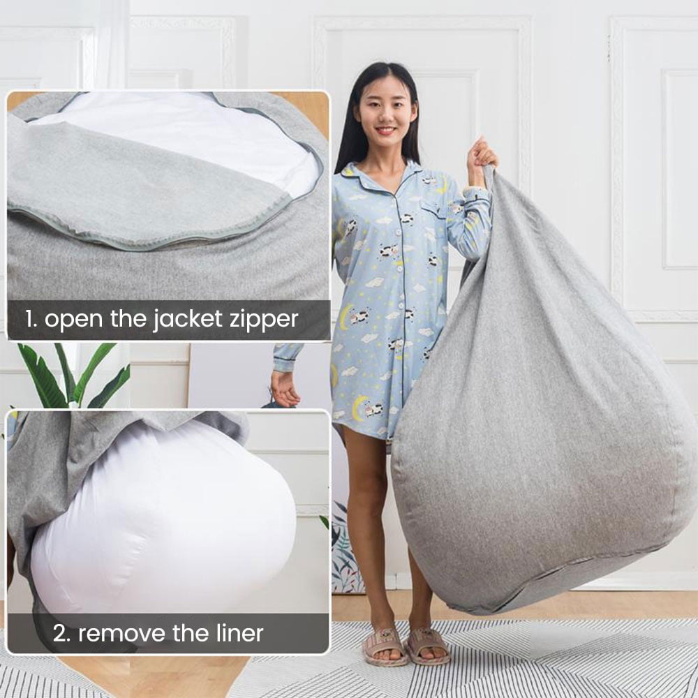 Willstar New Inner Liner For Bean Bag Chair Cover Large Easy Cleaning Sofa Seat