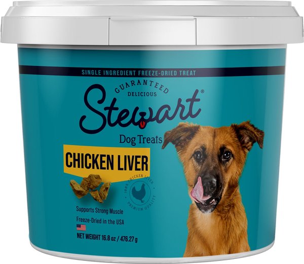 Stewart Chicken Liver Freeze-Dried Raw Dog Treats