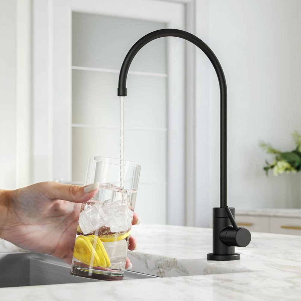 KRAUS Purita 2-Stage Under-Sink Filtration System with Single Handle Drinking Water Filter Faucet in Matte Black FS-1000-FF-100MB