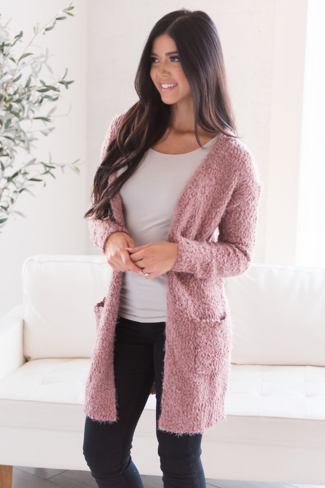 Soft & Cuddly Modest Sweater Cardigan