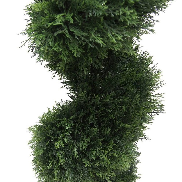 Artificial Cedar Spiral On Pot (uv) (6') - Vickerman