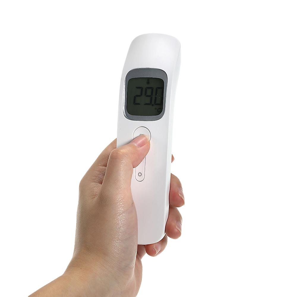 White Multifunctional Non-contact Ir Infrared Thermometer Hand-held Digital Lcd Forehead Temperature Measurement Household Portable Temperature Measur