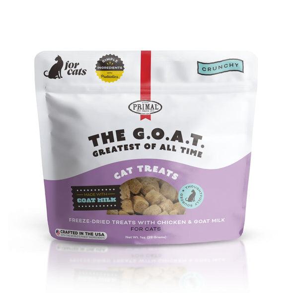 Primal The G.O.A.T. Chicken and Goat Milk Flavored Crunchy Cat Treats， 1;