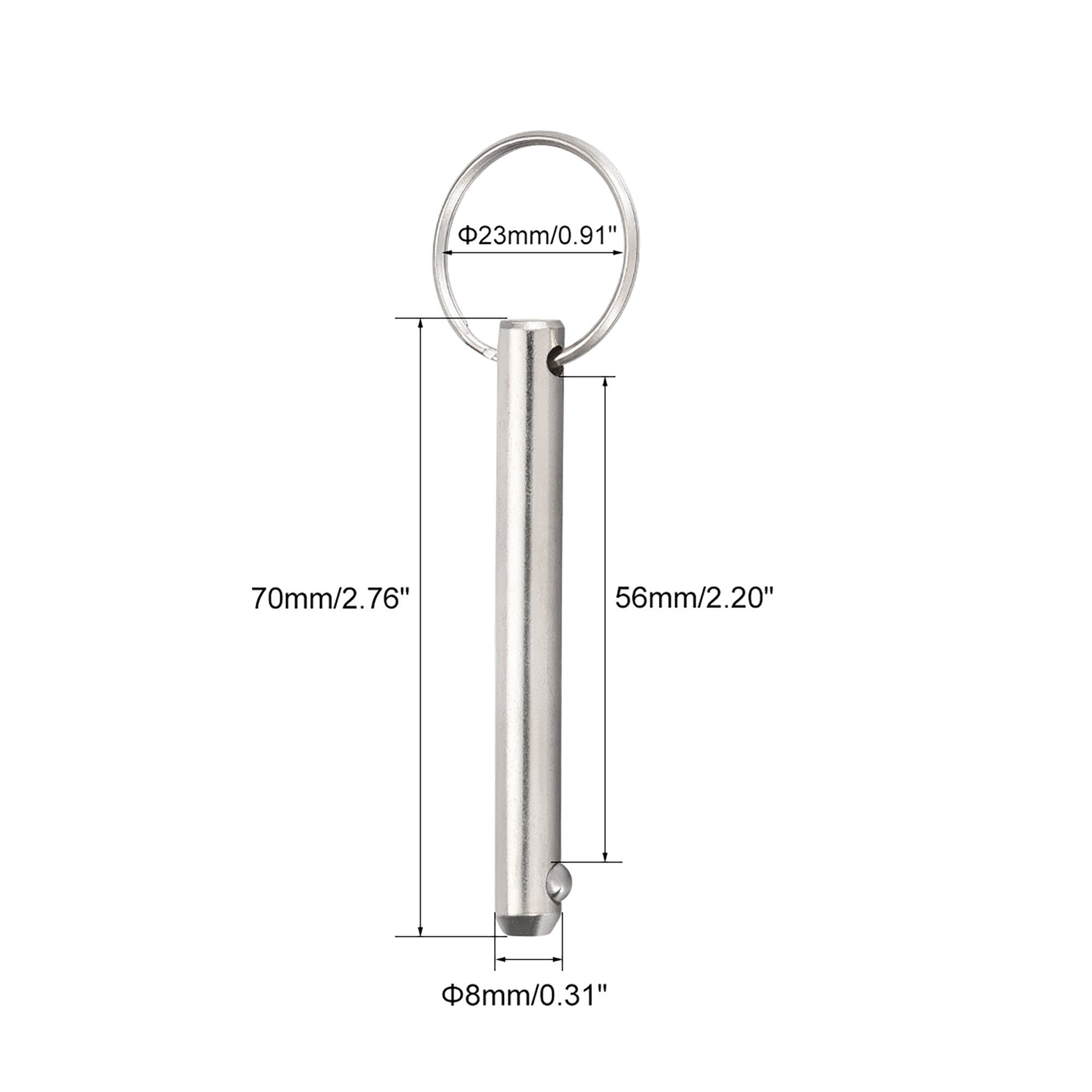 Quick Release Pin 8mmX70mm Marine Hardware for Boat Bimini Top Deck Hinge 2pcs