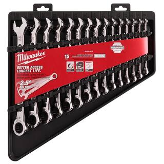 MW Ratcheting Combination SAE and Metric Wrench Mechanics Tool Set (30-Piece) 48-22-9516-48-22-9416