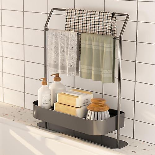 Kitchen Sink Caddy， Multipurpose Self Draining Sink Sponge Holder， Kitchen Sponge Holder Caddy With