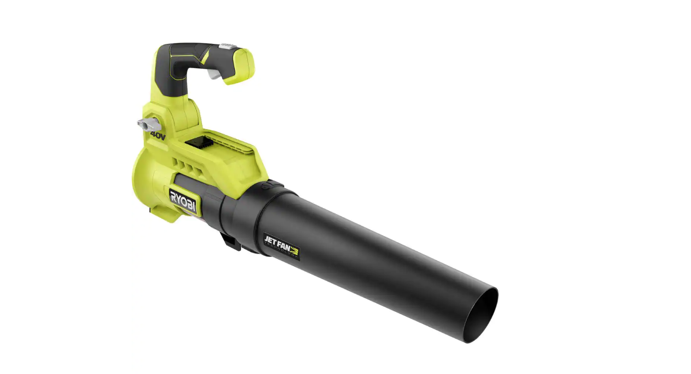 RYOBI RY40408BTLVNM 40V 110 MPH 525 CFM Cordless Battery Variable-Speed Jet Fan Leaf Blower (Tool-Only)