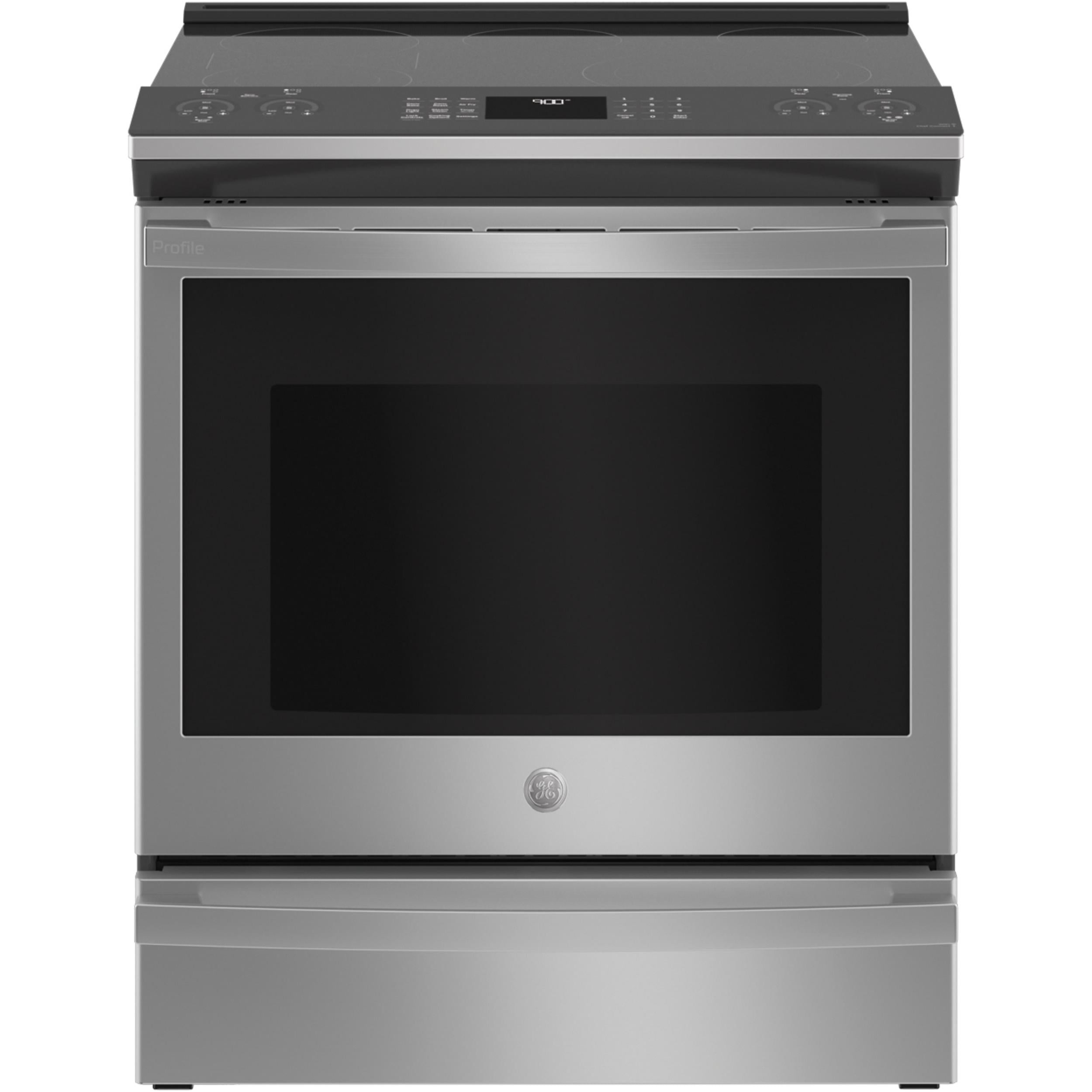 GE Profile 30-inch Slide-in Electric Range with Air Fry Technology PSS93YPFS