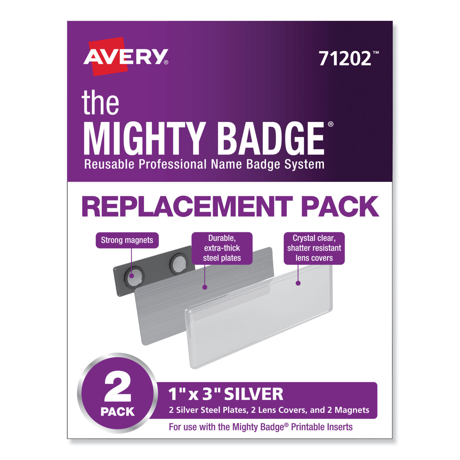 The Mighty Badge Name Badge Holders by Averyandreg; AVE71202