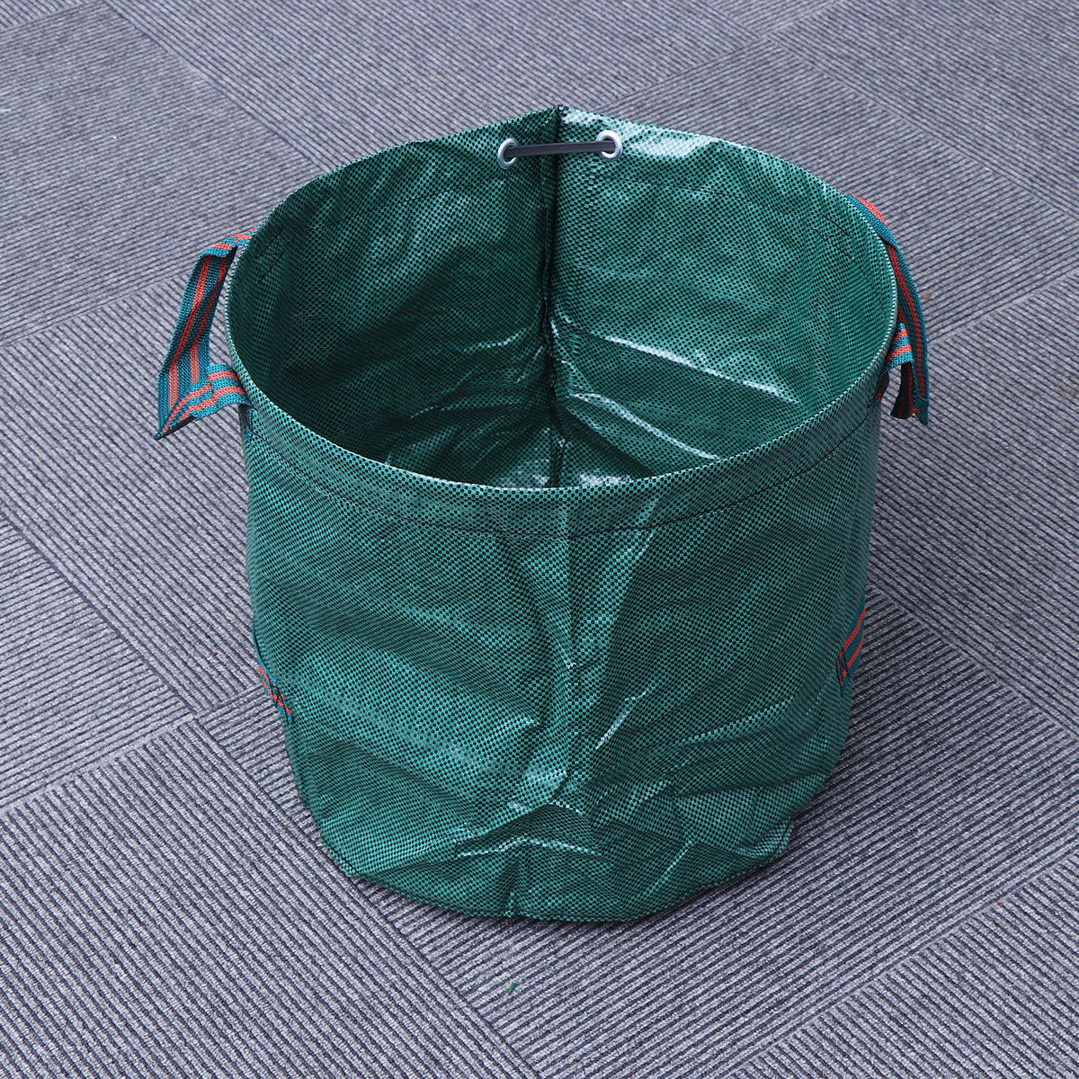 Hemoton 60L Garden Leaf Bag Reusable Yard Garden Waste Storage Holder Bag (Green)