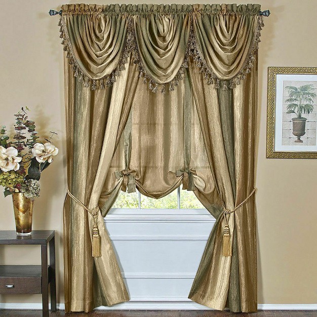 Goodgram Royal Ombre Crushed Semi Sheer 84 In Long Curtain Panel Pair