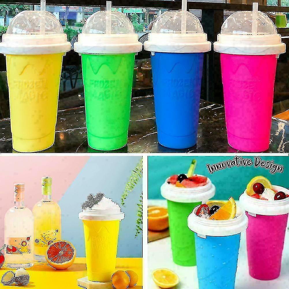 Naiwang Slushie Maker Cup Quick Freeze Magic Squeeze Cup Milkshake Cup Ice Cream Maker