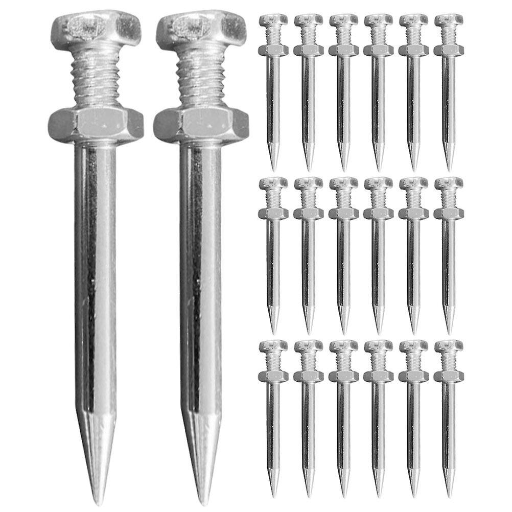 20pcs Lawn Shoe Aerator Nail Metal Aerator Stake Aerator Tool Aerator Shoe Stake Aerator Peg