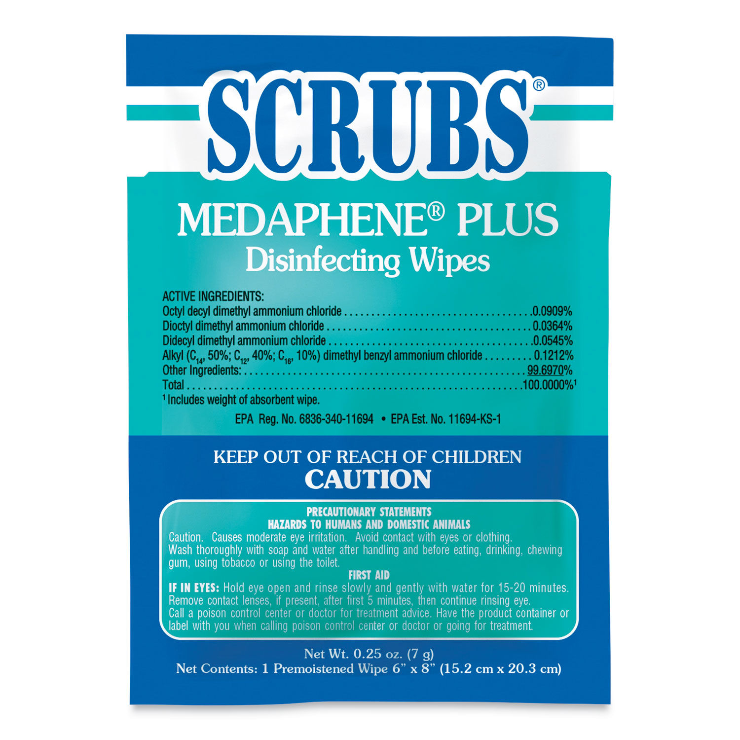 Medaphene Disinfectant Wet Wipes by SCRUBSandreg; ITW96301