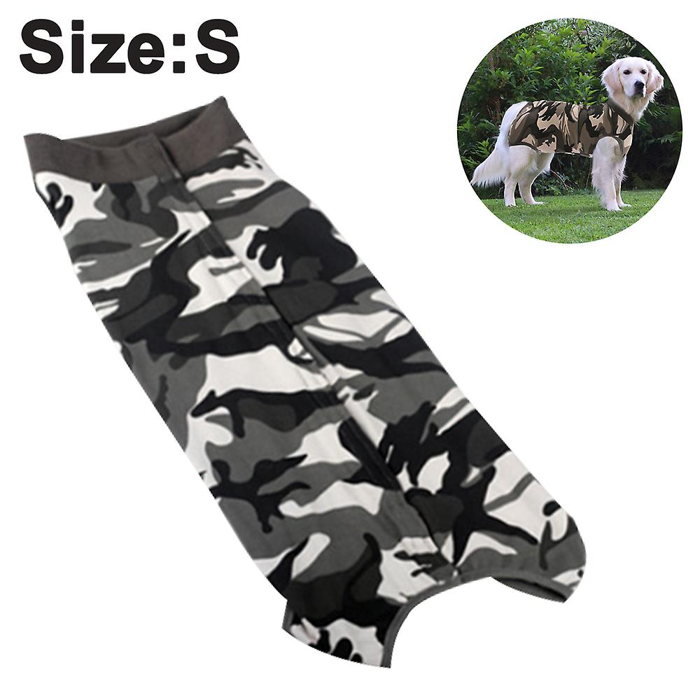 Dog Recovery Suit Cats Bodysuits For Abdominal Wounds Recovery Shirt For Male Female Pet Surgical Snugly-camouflage S