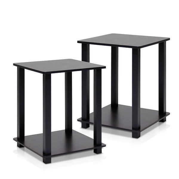 Porch and Den Rutherford Simplistic Square End Tables (Set of 2)