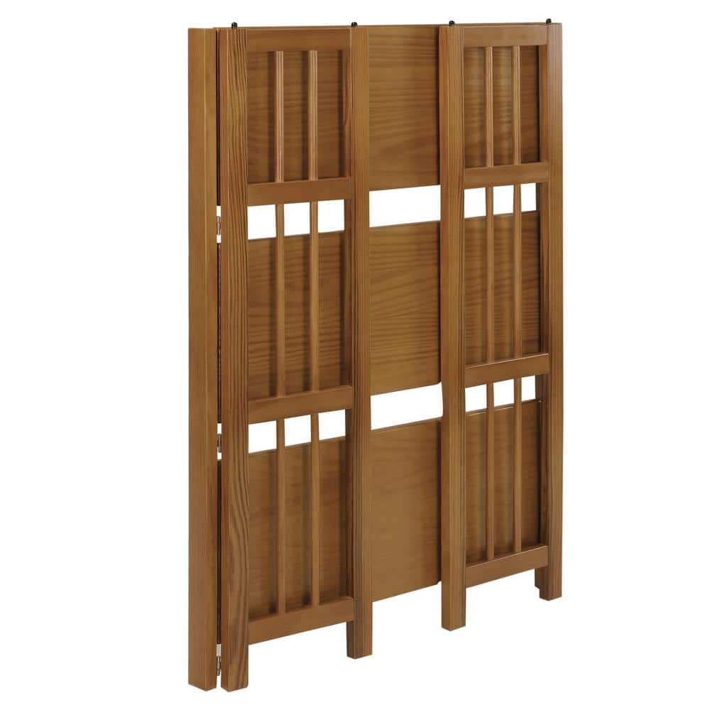 Casual Home 38 in. Chestnut New Wood 3-Shelf Etagere Bookcase N330-224