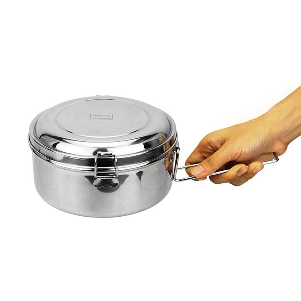 Food Stainless Steel Mess BBQ Container for Outdoor , , Small