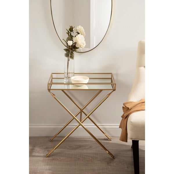 Silver Orchid Jalabert Arrow Metal Accent Table - 21x14x26