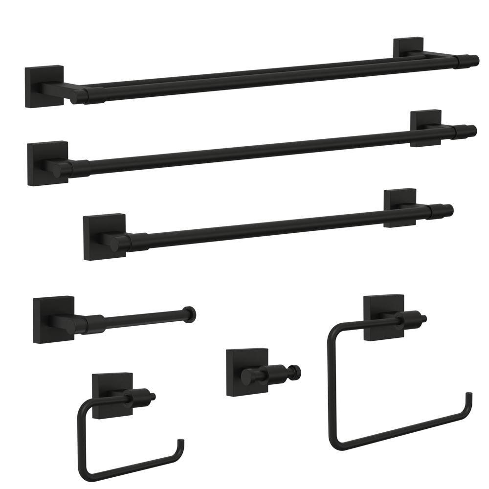 Franklin Brass Maxted 24 in. Double Towel Bar in Matte Black MAX25-FB