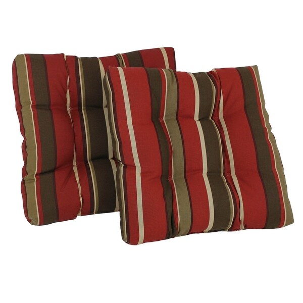 19-inch Square Tufted Indoor/Outdoor Chair Cushions (Set of 2)