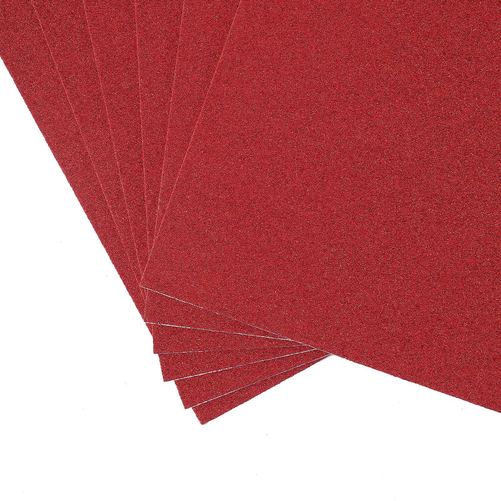 10 Pack Burgundy Self-Adhesive Glitter DIY Craft Foam Sheets 12