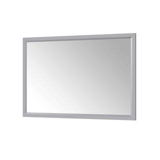 Home Decorators Collection Rockleigh 46 in. W x 30 in. H Framed Rectangular Bathroom Vanity Mirror in Pebble Gray Rockleigh MR-PG