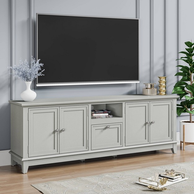 Tv Stand With Hidden Drawer For Tvs Up To 75 quot Gray Festivo