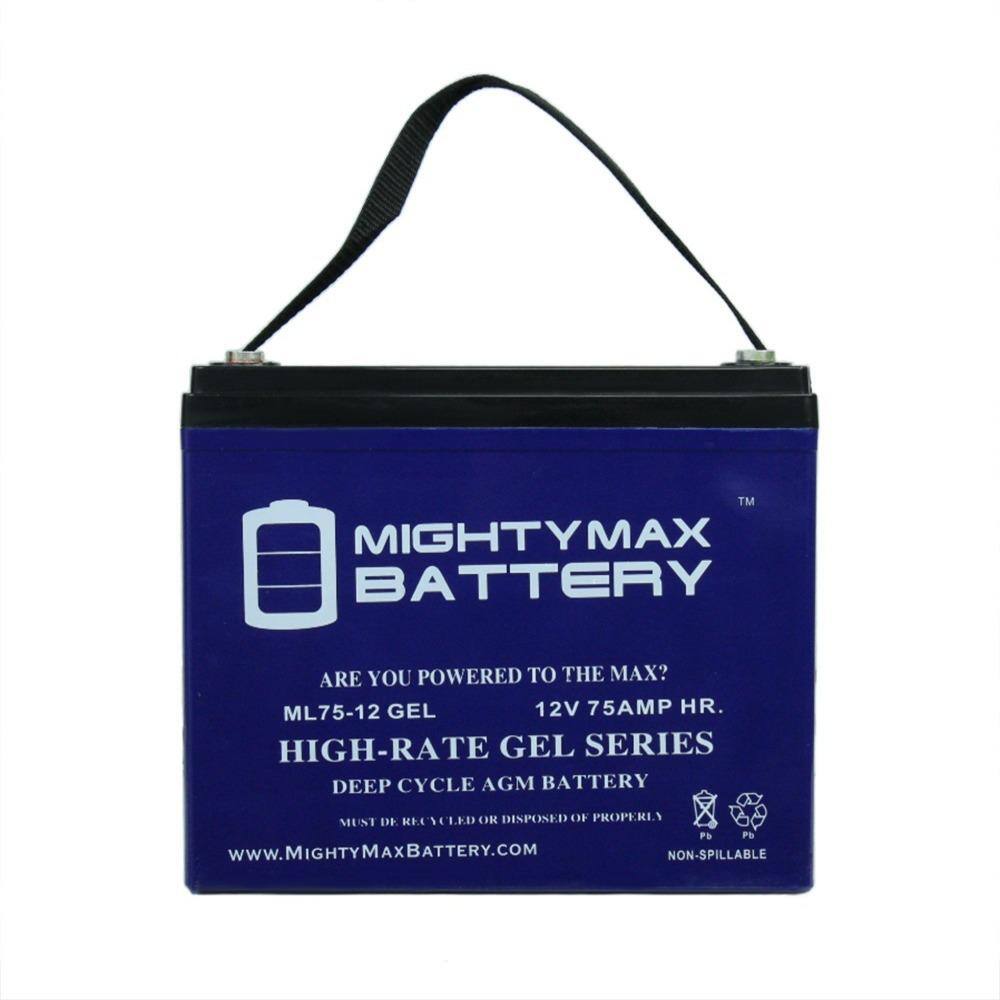 MIGHTY MAX BATTERY 12V 75AH GEL Battery Replacement for MK M34 SLD G MAX3938656