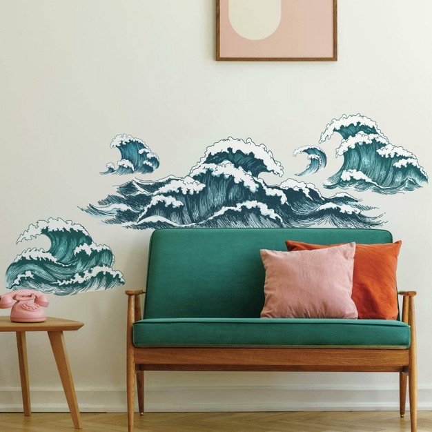 Great Wave Peel And Stick Giant Wall Decal Roommates