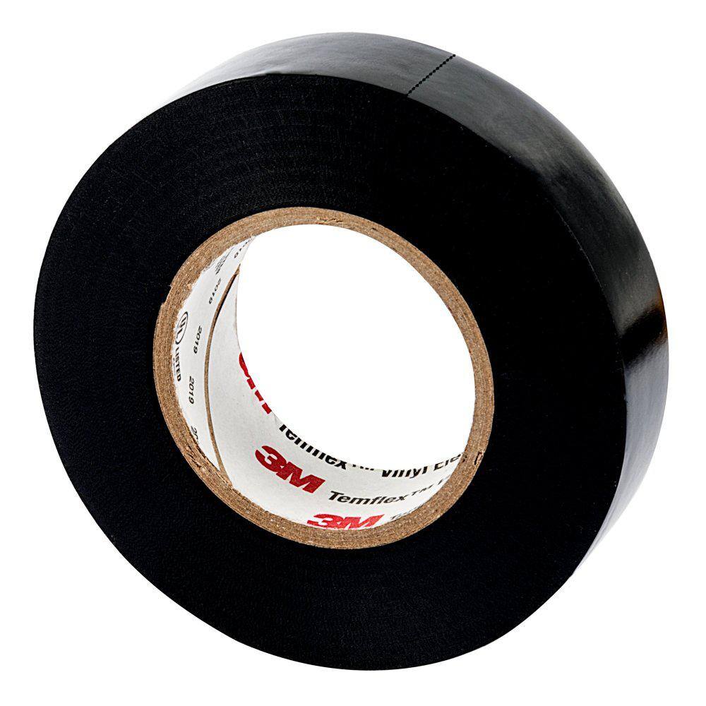 3M Temflex 34 in. x 60 ft. 1700 Electrical Tape Black 1700-1PK-BB40