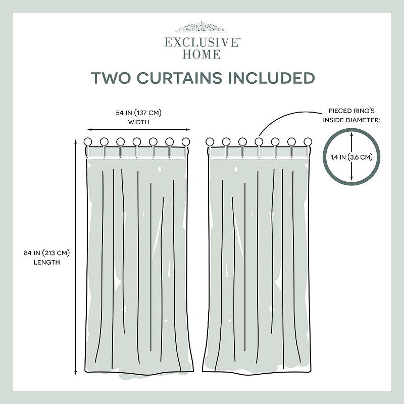 Exclusive Home Curtains Hawkins Sheer 2-pack Window Curtain Set