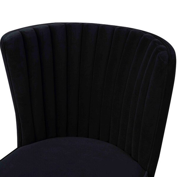 Sansa Velvet Upholstered Dining Accent Chair with Brushed Angled Legs