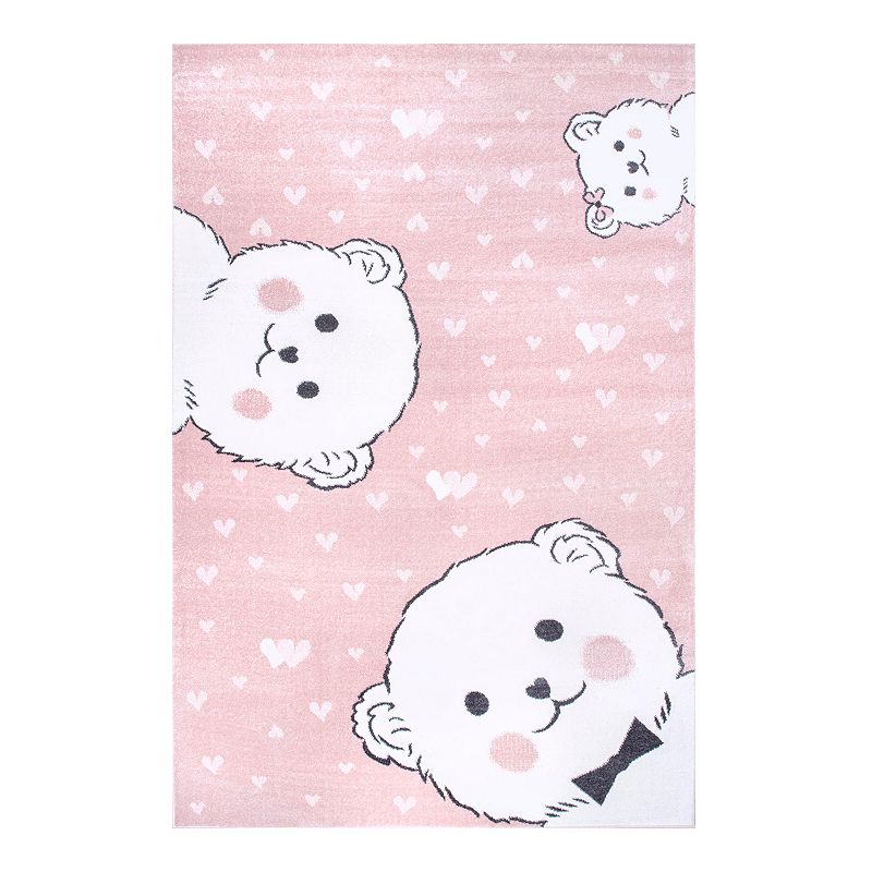 nuLOOM Harlee Blushing Bears Nursery Area Rug