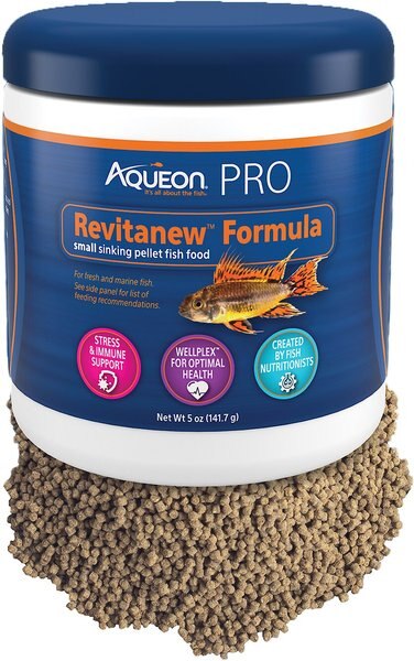 Aqueon PRO Revitanew Formula Fish Food， 5-oz jar