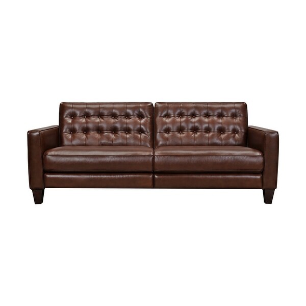 Wesley Chesterfield Power Footrest Leather Sofa