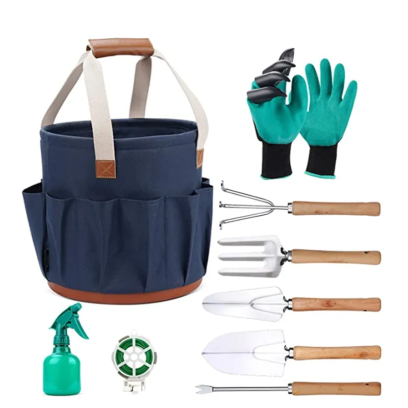 Wholesale stainless steel garden hand tool garden glove garden tool kit set