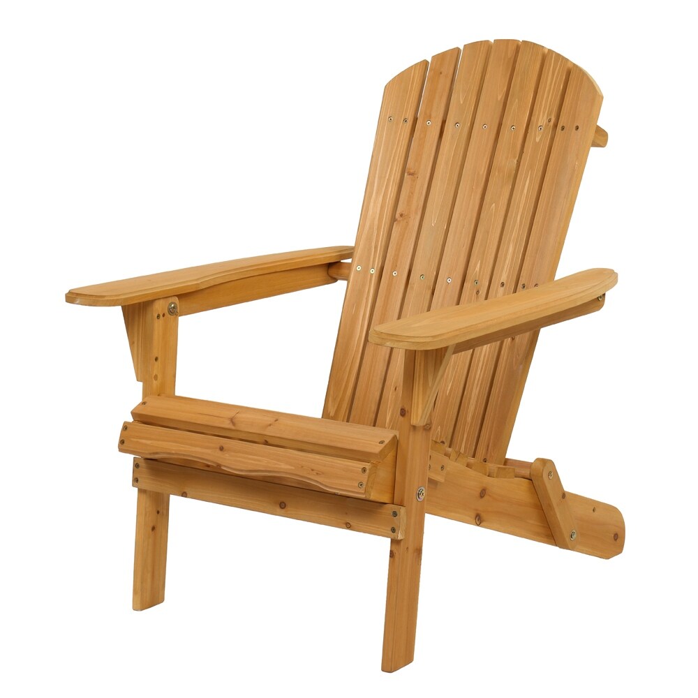 Outdoor Folding Wooden Adirondack Lounger Chair