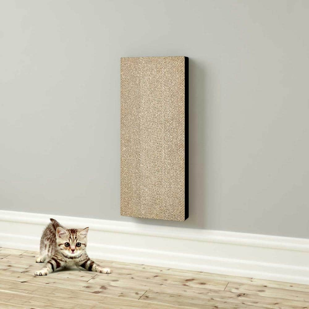 Way Basics Eco zBboard Espresso Wall Cat Scratching Pad with Velcro PET-WSCRA-EO