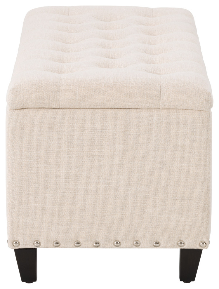 CorLiving Boston Tufted Fabric Storage Ottoman   Transitional   Footstools And Ottomans   by CorLiving Distribution LLC  Houzz