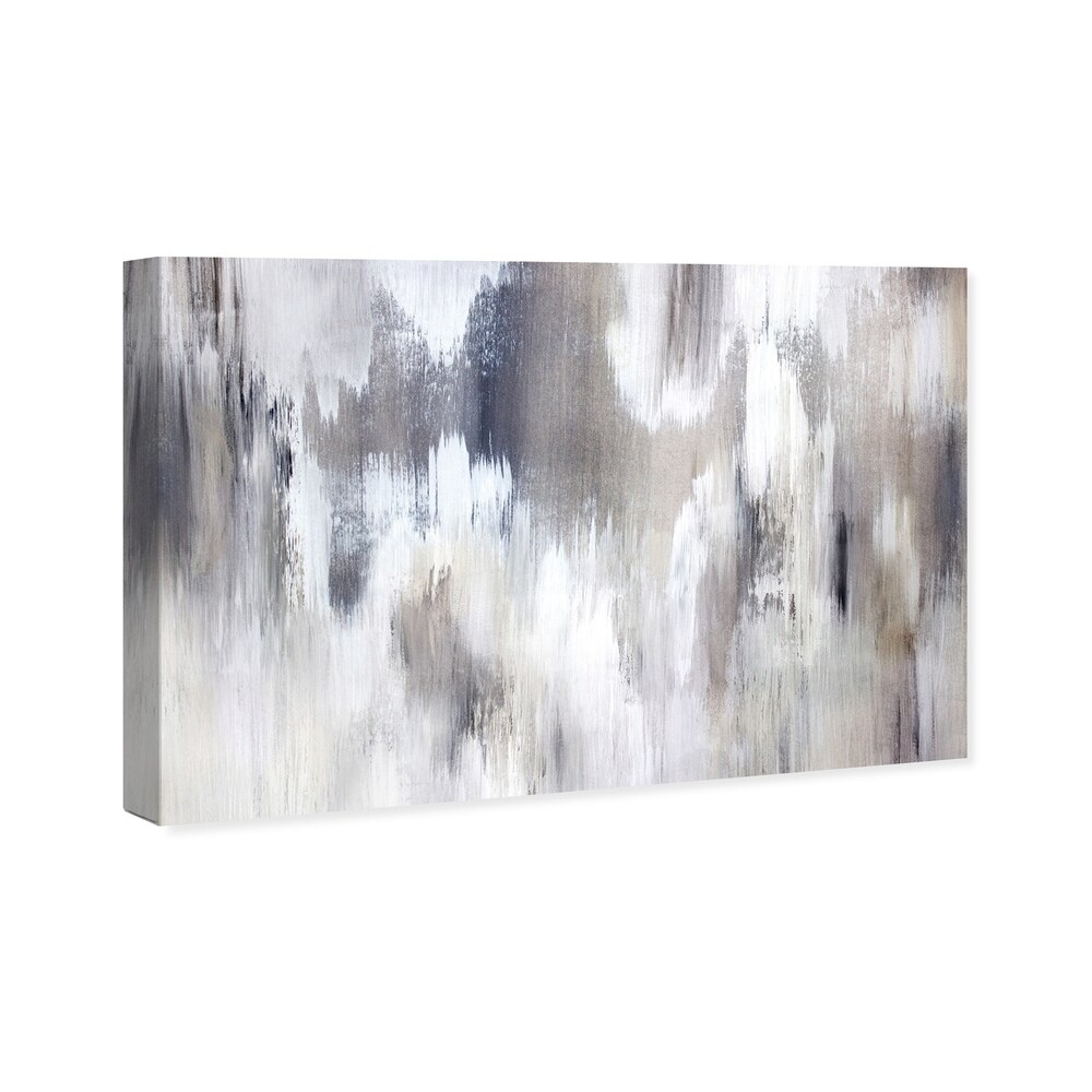 Oliver Gal 'Gentle Falling Shades' Abstract Wall Art Canvas Print   Gray  White