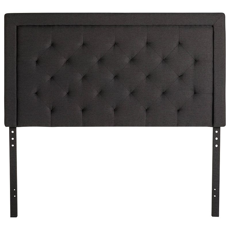 Lucid Dream Collection High Rise Diamond Tufted Headboard Black